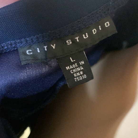 Formal Cocktail Short Navy Blue Beaded Dress women size L - Picture 12 of 14